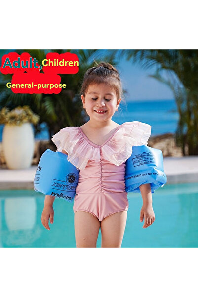 Choice1 blue Thickened Children's Inflatable Yellow Round Floating Sleeve Adu...