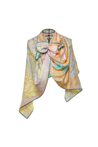 CASHMERE AND SİLK MAWLANA Modal Silk Square Shawl