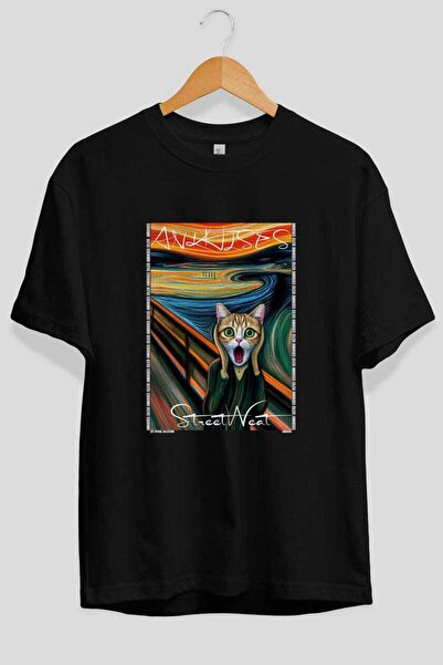 Ankhises Μπλουζάκι  "For the Love of Cats " με 25 σχέδια γάτας, μαύρο, υπερμε...