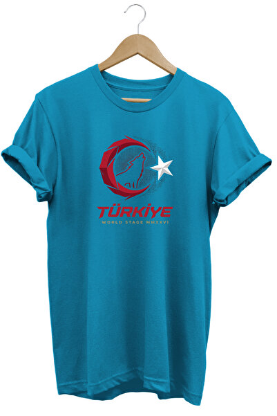 WİDİ Minimalist Turkey Moon Star Printed Football Fan T-Shirt