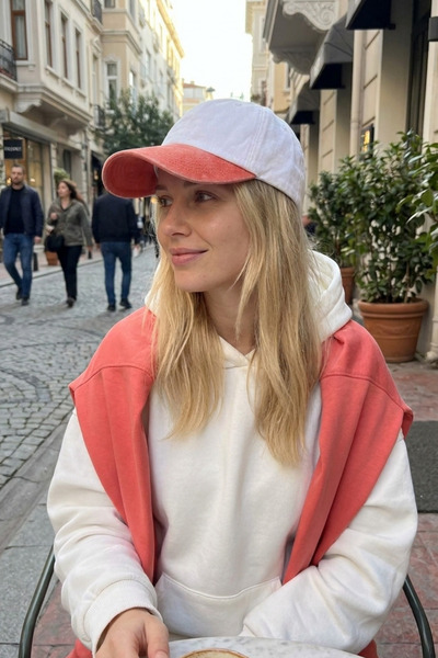 LAGRANZE قبعة نسائية من القطن مزدوجة اللون من مجموعة Streetwear