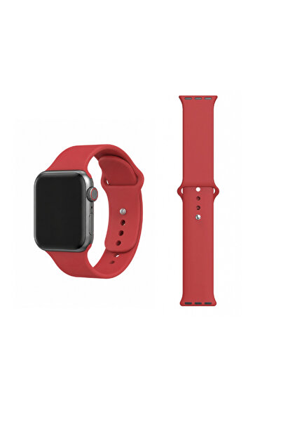 idei Curea de Silicon Roșie pentru Apple Watch, 38/40 mm, Reglabilă, Rezisten...