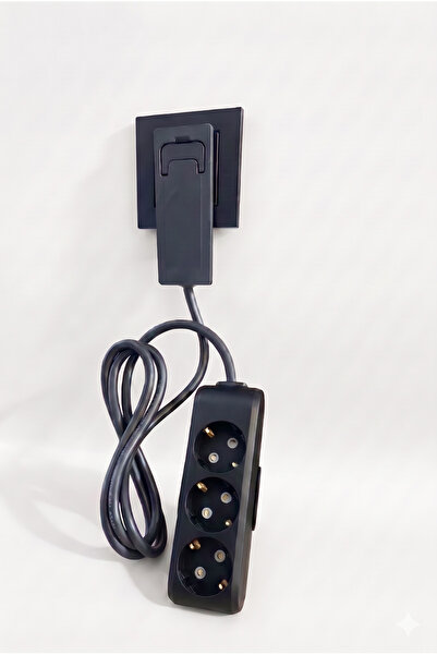 Gündüz Elektromarket Ultra İnce Fişli Grup Priz 3’lü (2 M)dar Alanlar İçin Şı...