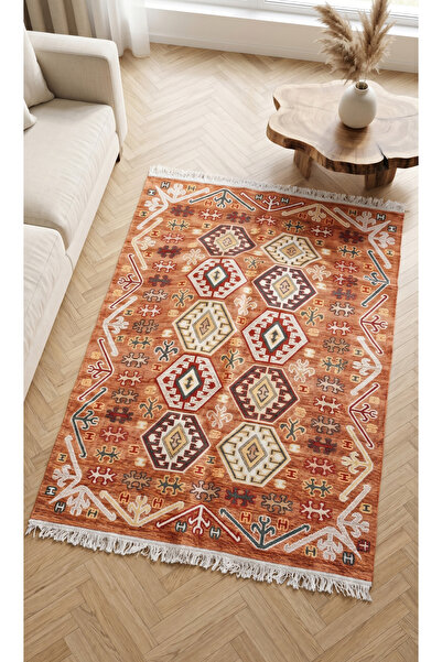 Bovia Home Etnik Anadolu Desenli Dekoratif Kilim – Bohem Geometrik Motifli Sa...