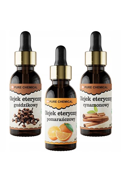 CHOSA Set Uleiuri Esențiale, Pure , 3x30ml, Aromaterapie de Crăciun, Portocal...