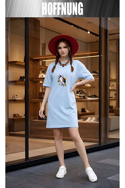 HOFFNUNG Tricou cu mânecă scurtă pentru femei, cu decolteu, rochie, cămașă de...