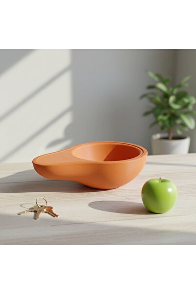 OEM Bol decorativ formă avocado, 17 cm, imprimare 3D, plastic