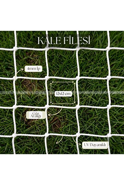 Kale Filesi | 2 x 9 Metre | Beyaz | 4 mm İp, 12x12 cm Göz Açıklığı