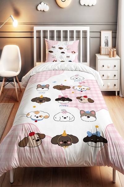 EVPANYA Cute Animals Patterned Single Baby Kids Bedding Set