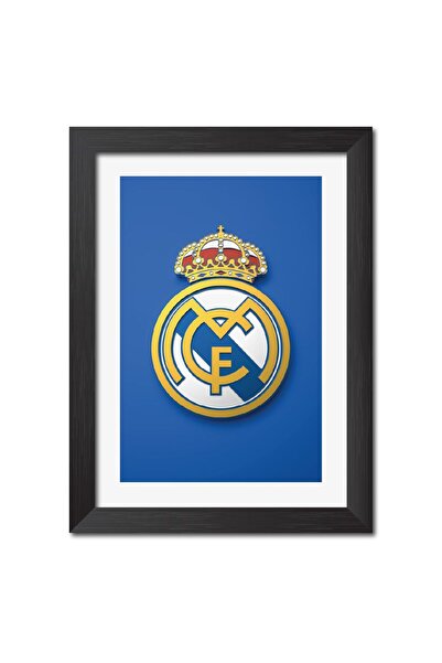 Signtouch Advertising لوحة مُطرزة ثلاثية الأبعاد بشعار نادي ريال مدريد مع إطا...