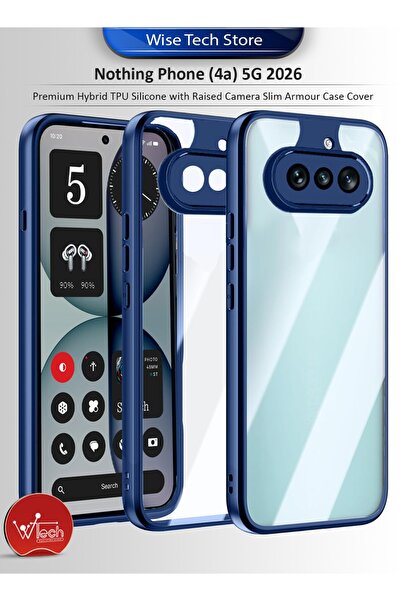 Wtech Nothing Phone (4a) 5G 2026 Premium Hybrid TPU Silicone with Raised Came...