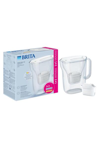 BRITA Carafă filtrantă de apă Style 2.4L Maxtra Pro, 1 Cartuș Filtrant, Alb
