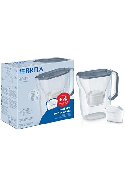 BRITA Style Essential Water Filter Jug 2.4L + 4 Maxtra Pro Pure Performance F...