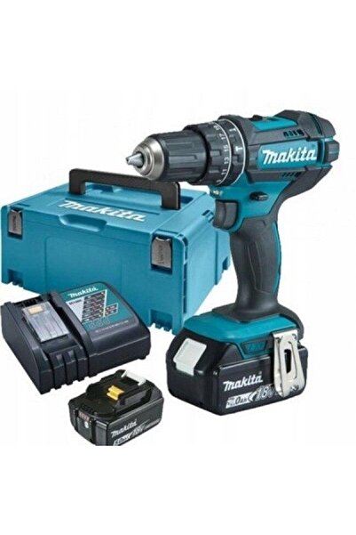 Makita DHP482RFJ 18V Акумулаторен перфоратор-винтоверт, 2 броя 3.0Ah батерии,...