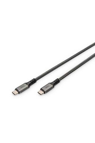 Digitus Καλώδιο USB 4.0 Type-C Δεδομένων και Φόρτισης, 1 μ., Μαύρο