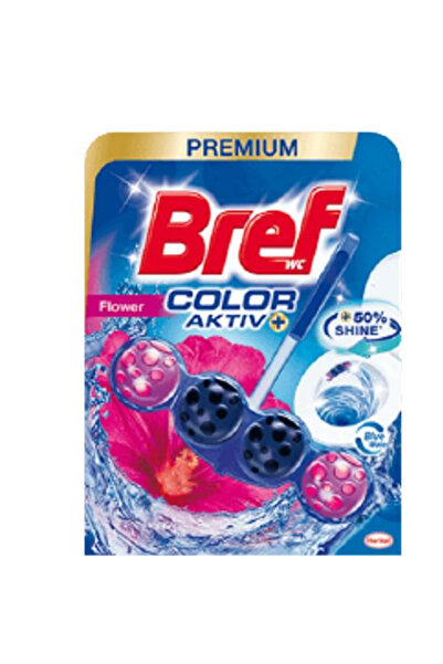 Bref Цветен освежител за тоалетна с флорален аромат - Wc Color Aktiv Flower, ...