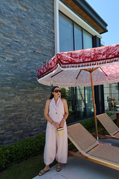 Özge Özgenç بدلة سروال من الكتان 100%