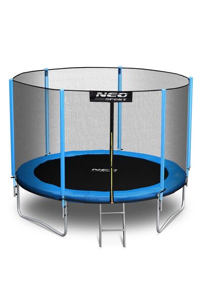 Neo-Sport Trambulină de grădină de 8ft/252cm cu plasă de siguranță pentru ext...