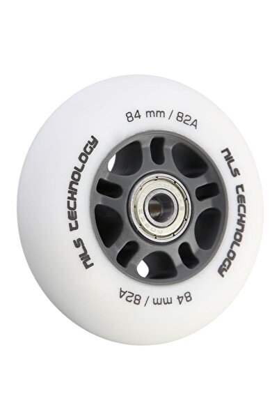 Nils Extreme PU 84x24 82A ALB MAT (4 buc.) + ABEC-9 CROM (8 buc.) SET