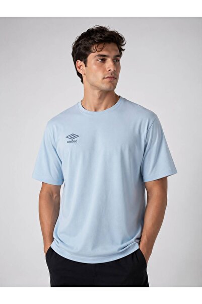 UMBRO Season Men's Light Blue Cotton Sports T-Shirt Nf0150