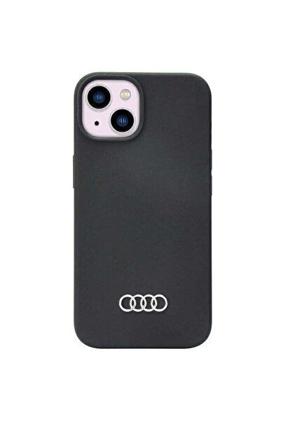 Audi Husă de silicon pentru iPhone 14 6.1 ", neagră, rigidă, AU-LSRIP14-Q3/D1-BK
