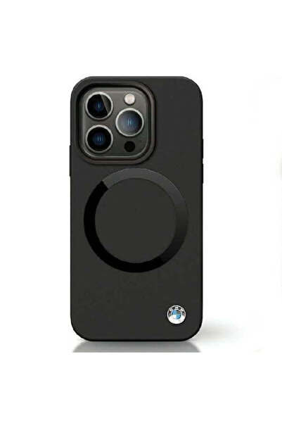 BMW BMHMP14SSILBK2 Husă pentru iPhone 14, Negru, Silicon lichid Signature, Ma...