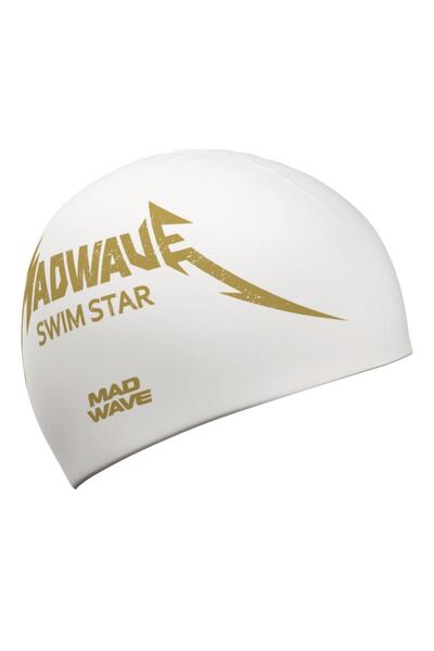 Mad Wave Silikonska kapa za plivanje Swimstar, jedna veličina, bela