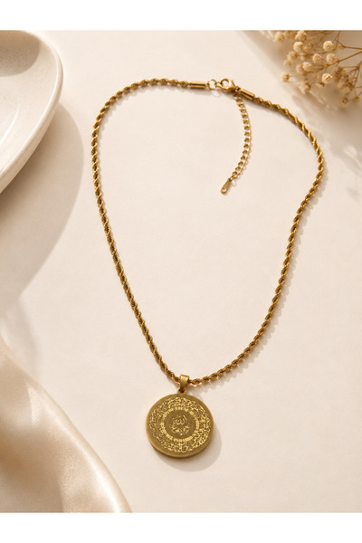 Archhazel Jewelery Archhazel Jewelry Ayetel Kürsi Medallion Necklace
