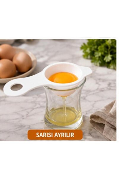 KAR3DELEN Printing Yumurta Sarısı Ayırıcı Pratik Yumurta Süzgeci Beyaz Yumurt...