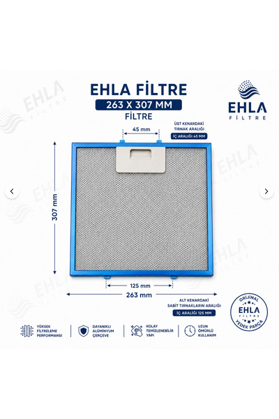 EHLA Filtre 26,3 x 30,7 - Vestel ADRB 6000 Alüminyum Filtre -