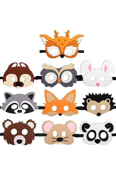 Bukela Kids Animal Masks, Forest Friends Animals Cartoon Masks, Dress-Up Part...