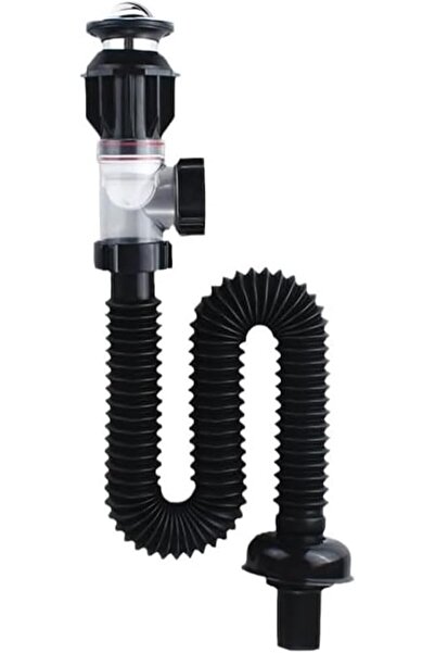 Bukela Bathroom Sink Drain Kit, Flexible Expandable P-Trap Sink Drain Pipe Tube