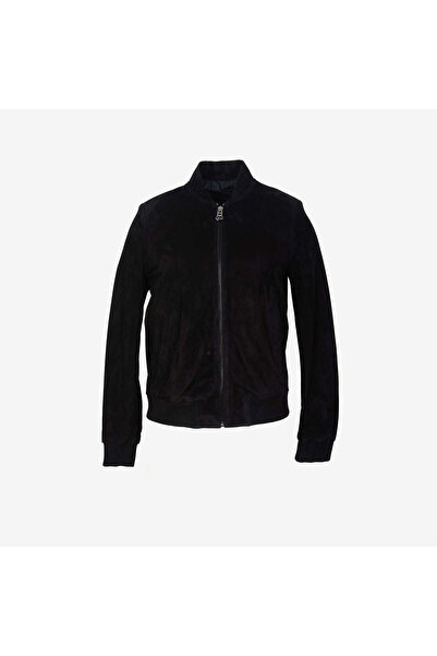 MOCASSINI Franco Armondi Women's Zippered Suede Leather Bomber Jacket Bk-2756-S