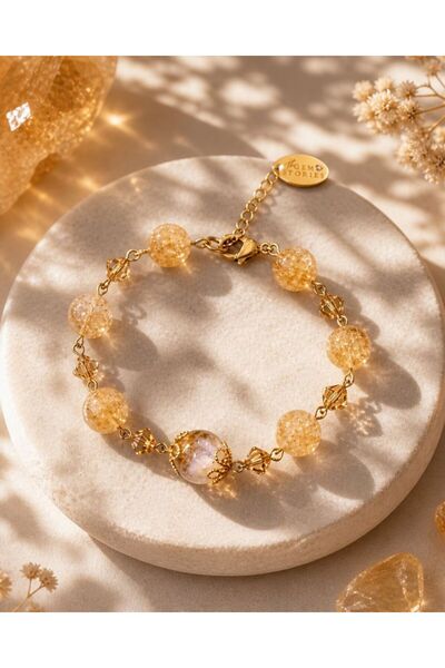 THE GEM STORIES JEWELRY Βραχιόλι Κιτρίνης Λουμιέρ