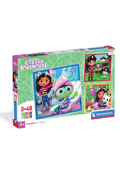 CLEMENTONI Puzzle Clementoni, Gabbys Dollhouse, 3 x 48 piese