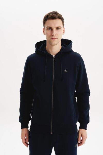 Arma Ar-Ma Men's Full Zipper Sweatshirt Basic Unprinted Hooded Fleto Pocket K...