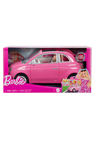 Barbie Papusa cu masinuta, in masina, Fiat 500, HRG59