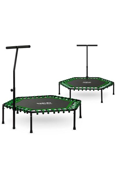 Other Trambulină fitness cu mâner 127 cm Neo-Sport - hexagonală verde