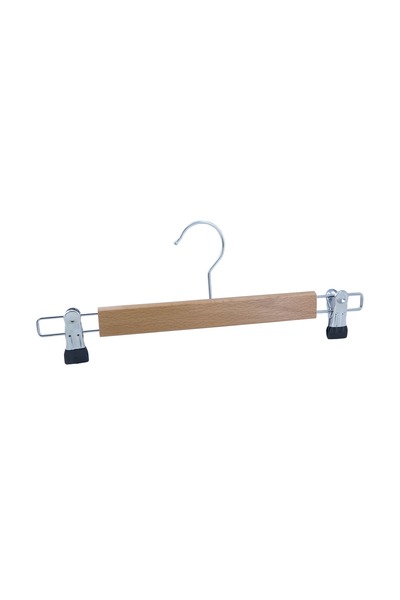 NYN Wooden Hanger with Latch for Pants and Skirts, Colorful, 12 Pieces