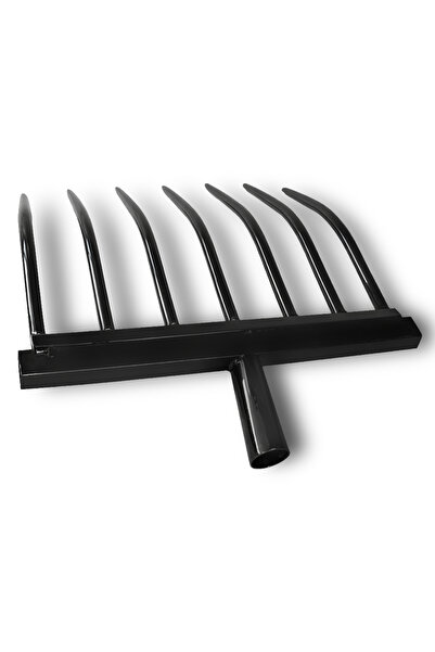 7 Dişli Metal Atkı Yabası Saman ve Ot Atma Yabası Dayanıklı Metal Yaba