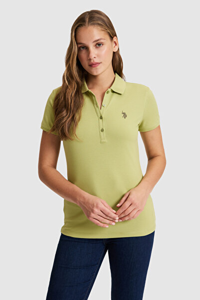 U.S. Polo Assn. Tricou verde de bază pentru femei 50321818-VR016