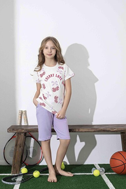 aykidsclup Girl's Summer Lycra Combed Cotton Top and Shorts Set 2998-