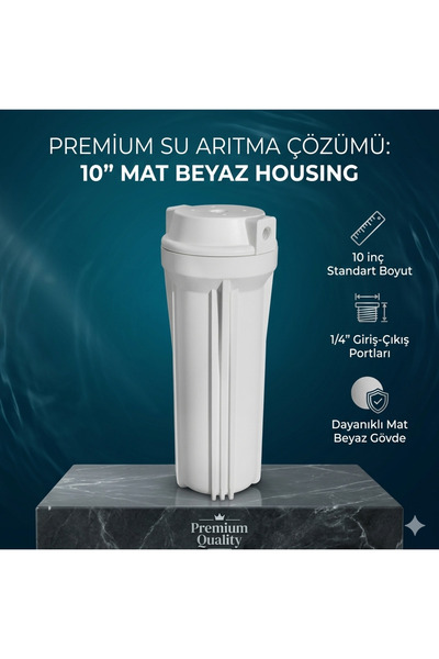 Spring Water 3 in 1 Ön Koruyucu Filtre Sistemi 10'' Mat Beyaz Housingli Yıkan...