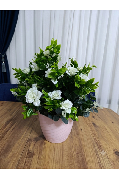 moysahsap party&ahşap Flori artificiale de aceliaze albe în ghiveci Decor pen...