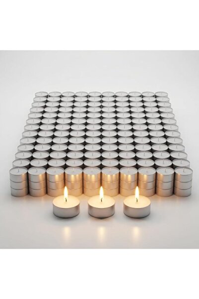 The Bros Unscented Tea Light Candles 100 Pack, 4 Hours Long Burning White Tea...