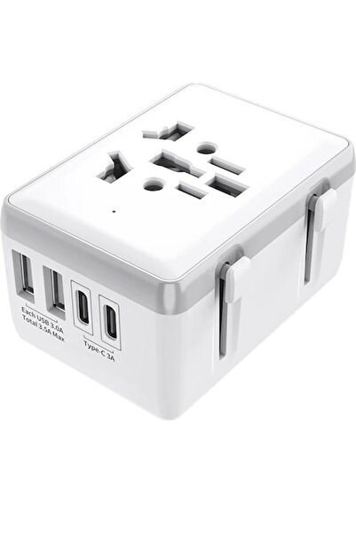 Techsuit Πολύπριζο με 2 USB-A και 2 USB-C