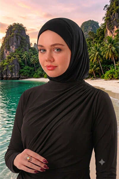 Melodi Scarf Căciulă de înot pentru femei cu hijab - Căciulă de piscină - Căc...