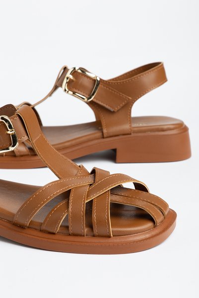 MS SUGAR SHOES Women's Thick Sole Cage Casual Sandals