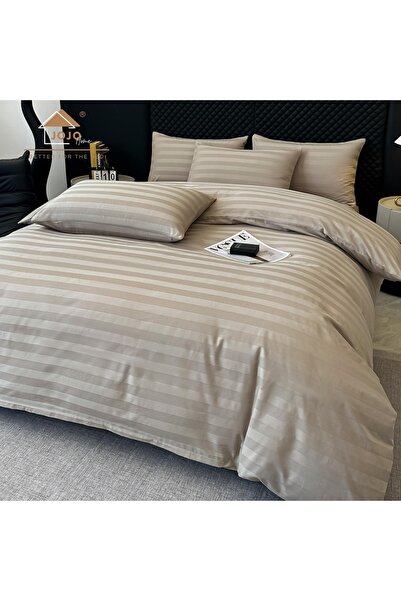 JOJO HOME Lenjerie de Pat 100% Bumbac, Damasc Deluxe Hotelier, 6 Piese, Cearc...