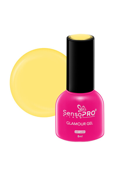 SensoPRO Milano Ojă semipermanentă Glamour Gel 8ml, Floarea-soarelui sălbatic...